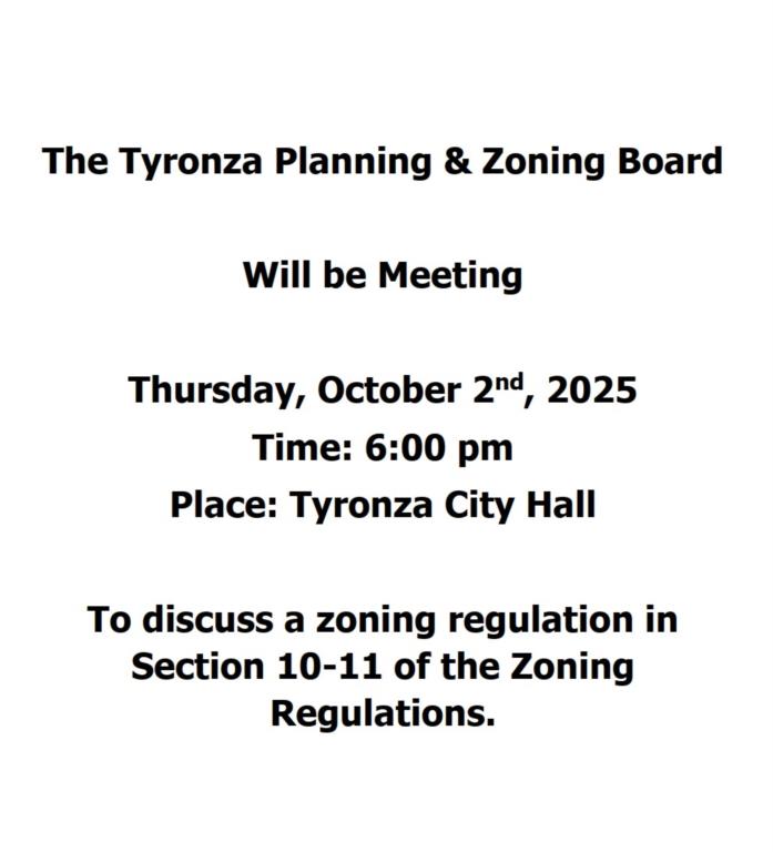 Planning and Zoning Public Meeting Notice
